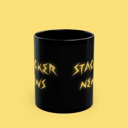 🖤 STACKER NEWS - Black Mug (11oz - 15oz)